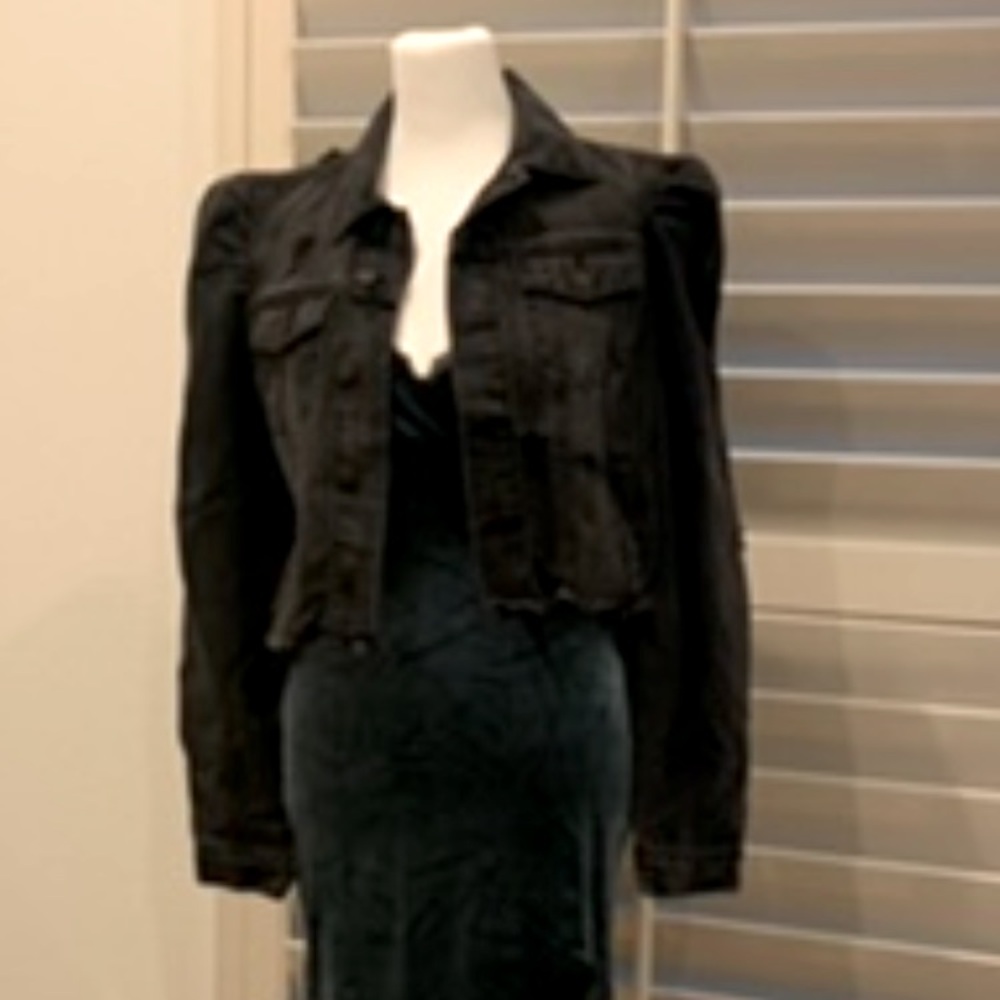 Black denim jacket